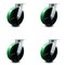 Service Caster 8 Inch Kingpinless Green Poly on Steel Wheel Swivel Top Plate Caster, 4PK SCC-KP30S820-PUR-GB-4 - alternate 1